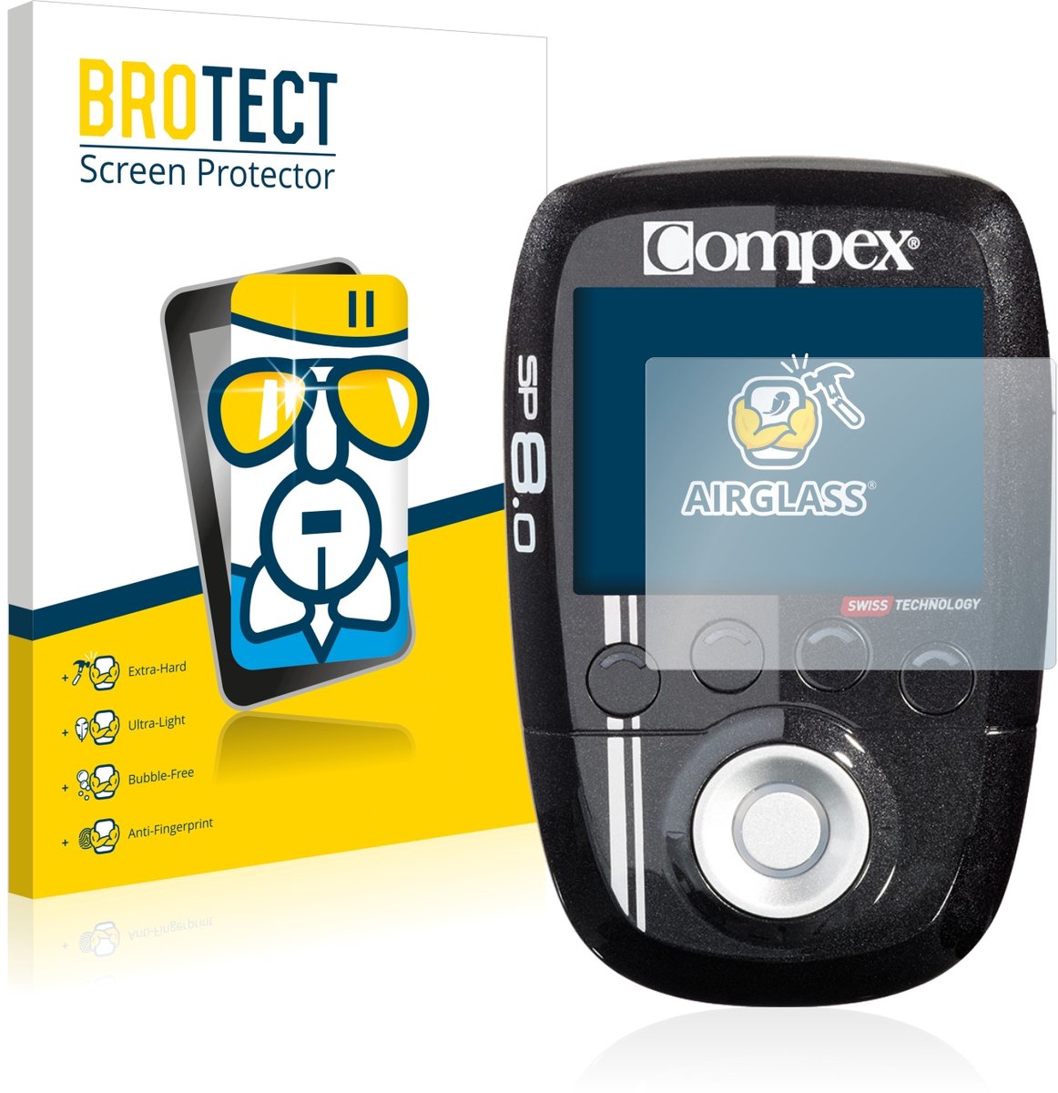 Screenprotector voor Compex SP 8.0 Beschermglas transparant