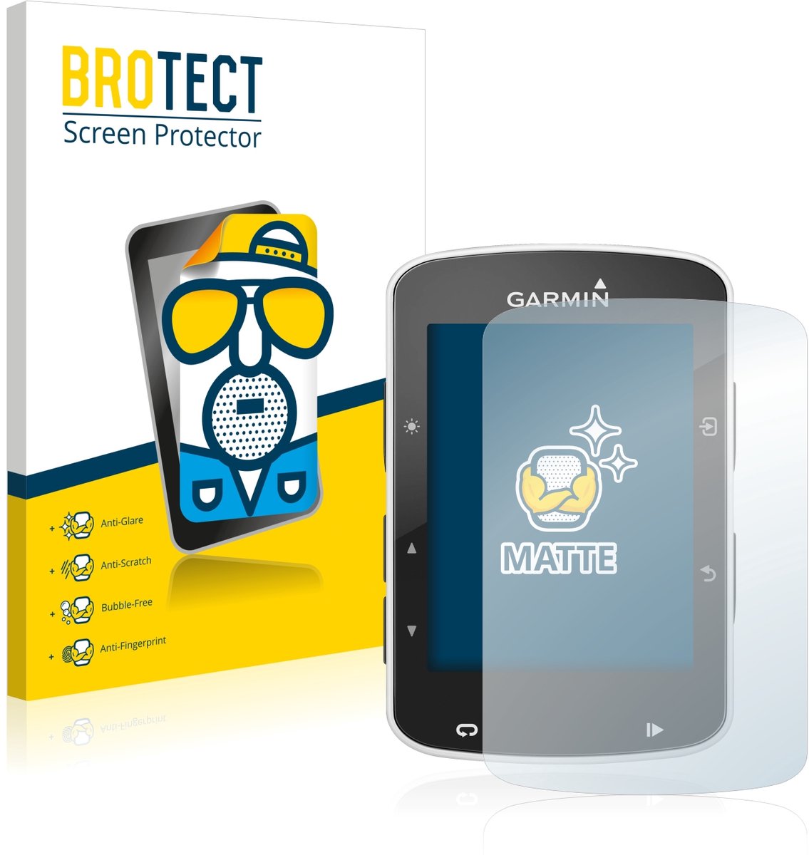 BROTECT - Screenprotector voor Garmin Edge 520 / 820 - Folie Beschermfolie matte 2 Stuks
