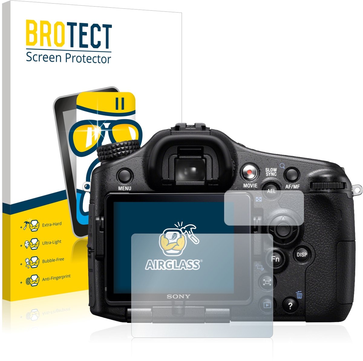 Screenprotector voor Sony Alpha 77 (SLT-77) Beschermglas transparant