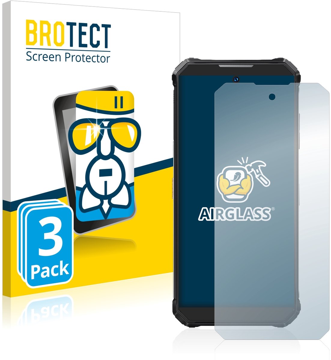 Screenprotector 3 Stuks voor Oukitel WP19 Beschermglas transparant