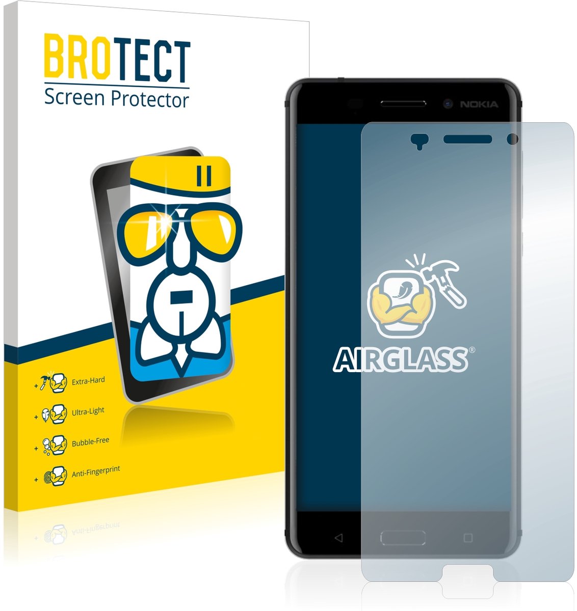 Screenprotector voor Nokia 6 2017 Beschermglas transparant