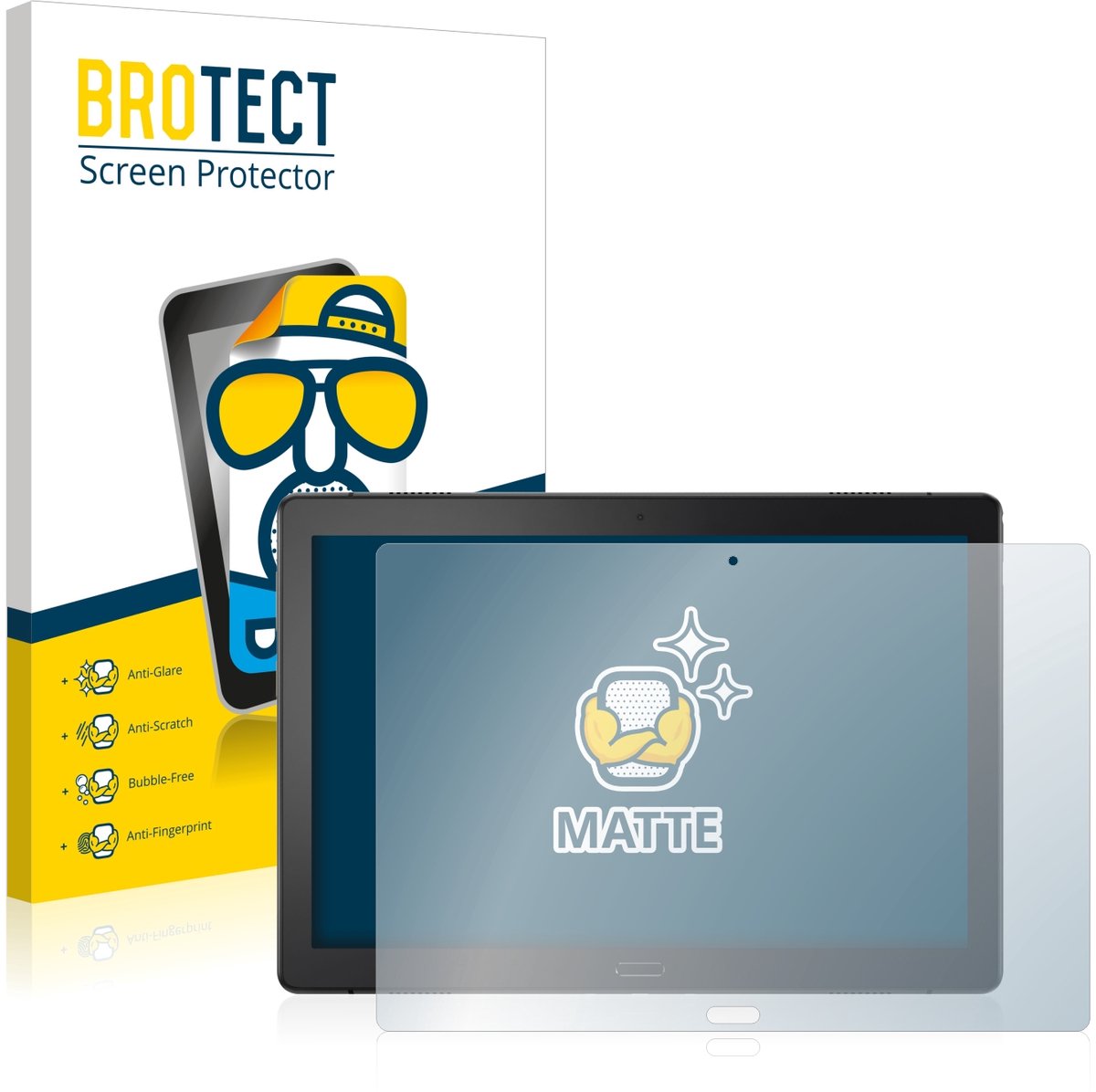 BROTECT - Screenprotector voor Lenovo Tab P10 (10,1") - Folie Beschermfolie matte 2 Stuks