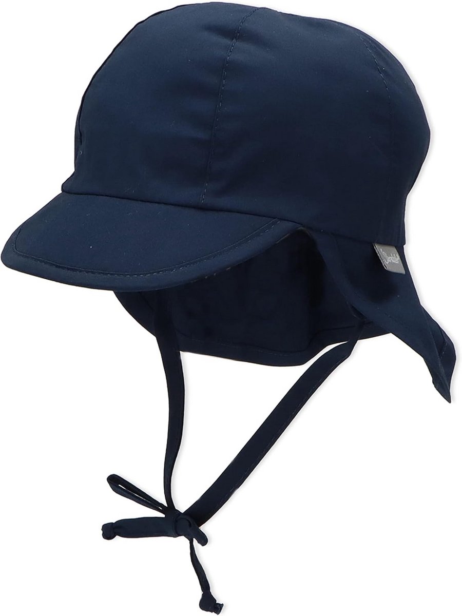 Baby Meisjes Zomerhoed met Nekbescherming en Kinbandjes Blauw Maat 47