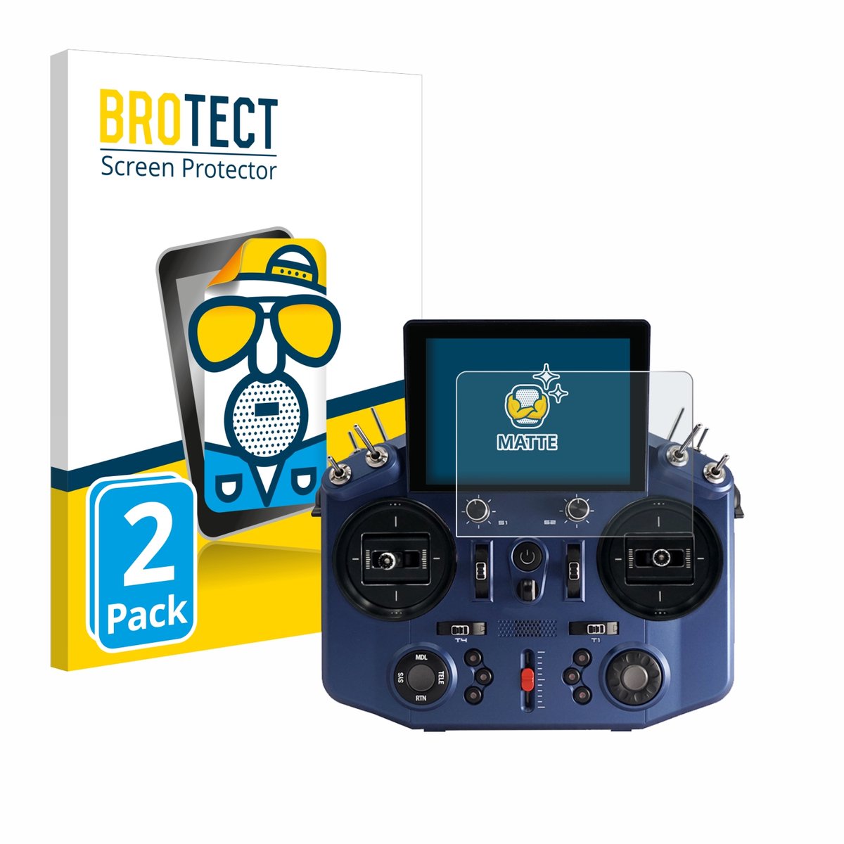 BROTECT - Screenprotector voor FrSky Tandem X20S - Folie Beschermfolie matte 2 Stuks