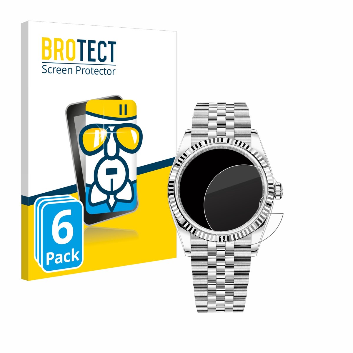 Screenprotector 6 Stuks voor Rolex Datejust 36 Beschermglas transparant