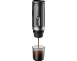 Cerapresso draagbare espressomachine - 3e gen 13500 mAh batterij - tot 8 kopjes zonder opladen - 150s tot 96°C - cups en gemalen koffie - dubbele espresso - draagbare koffiemachine - koffiemaker - reis & camping koffiezetapparaat 12 volt - CERA+