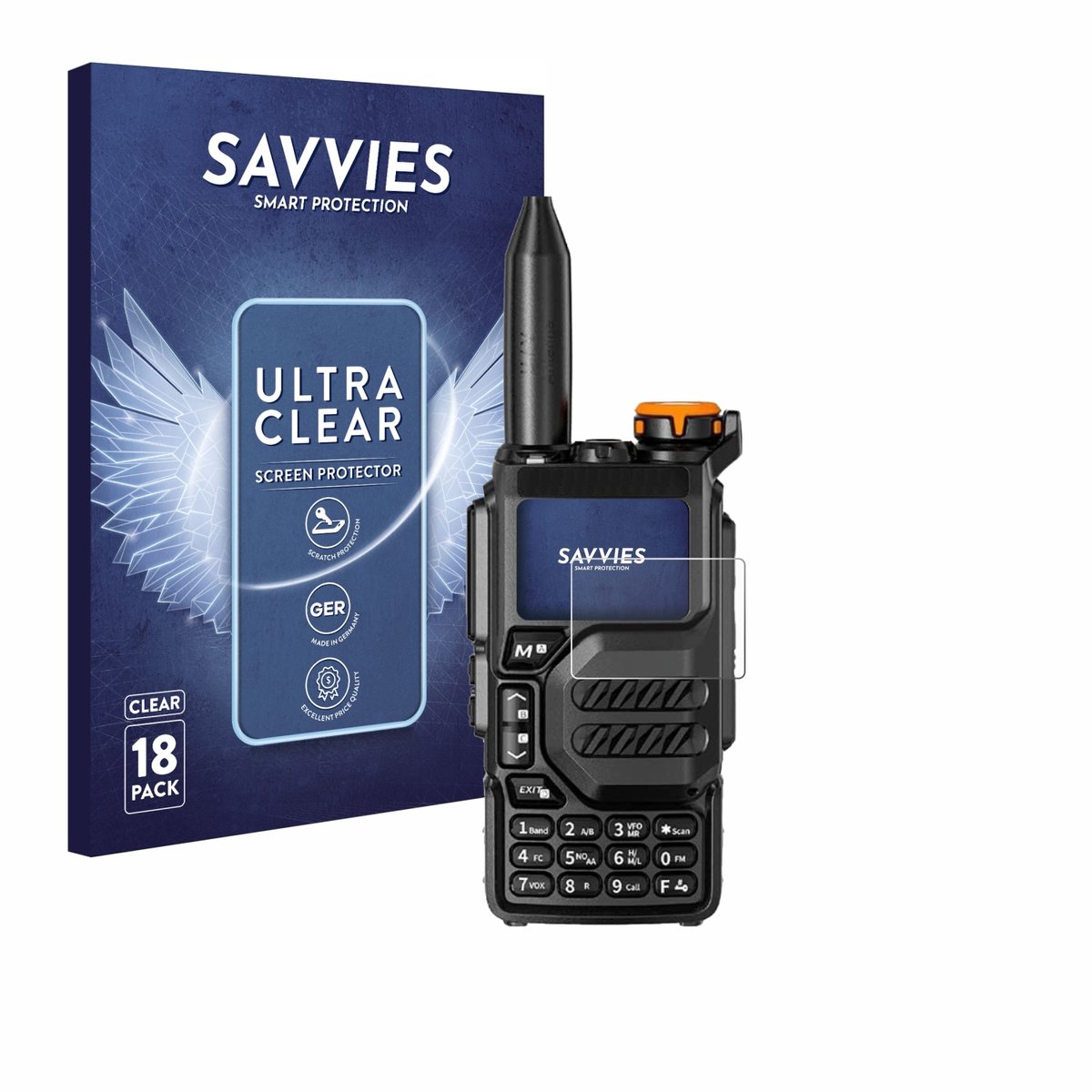 Savvies - Screenprotector voor Quansheng UV-K5 - Folie Beschermfolie transparant 18 Stuks