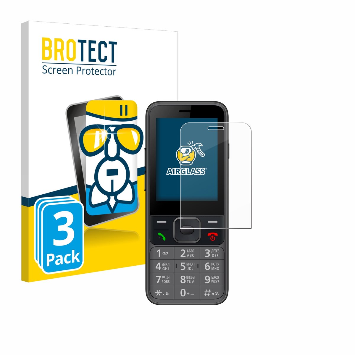 Screenprotector 3 Stuks voor Panasonic KX-TF200 Beschermglas transparant