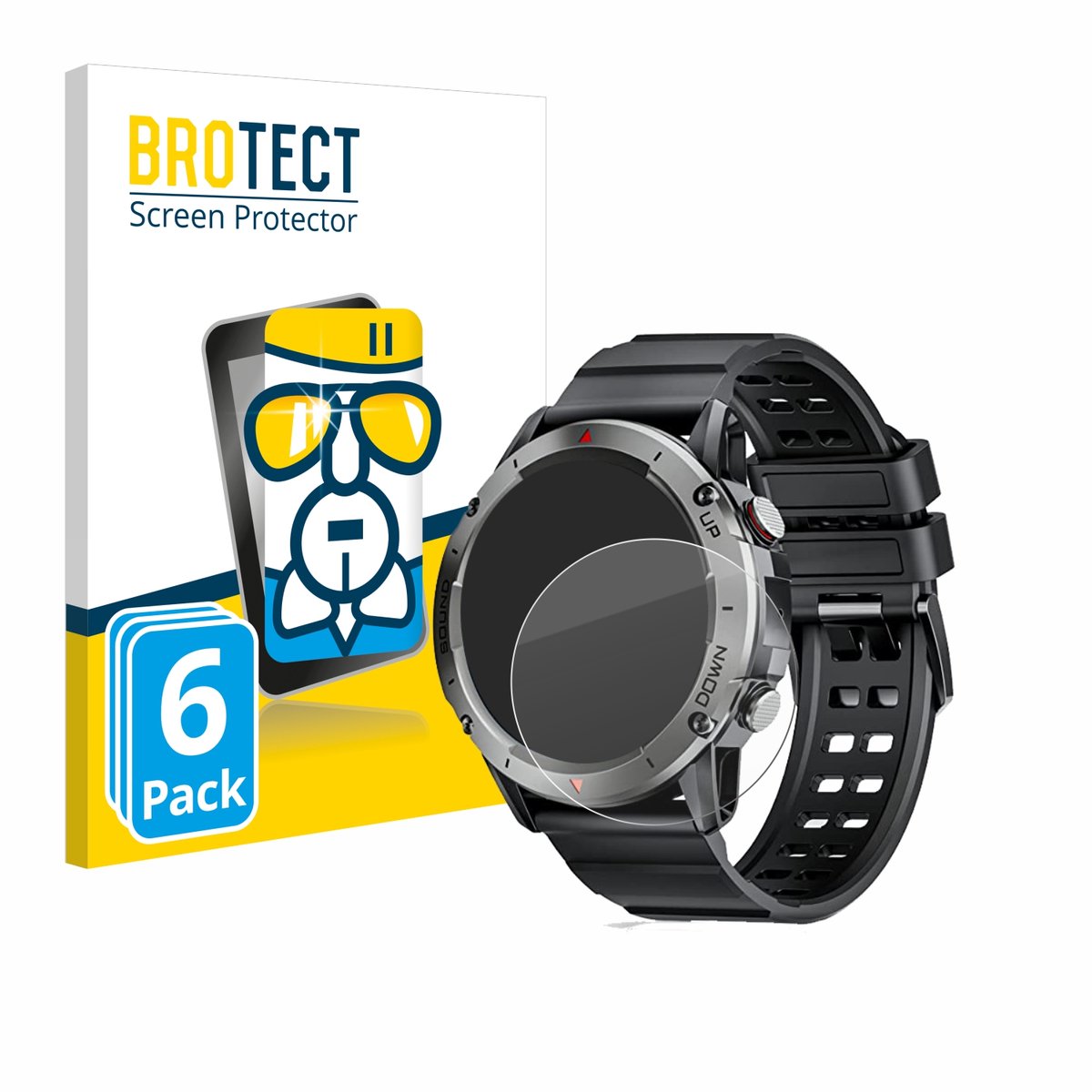 Screenprotector 6 Stuks voor Pasonomi NX9 1.39" (50mm) Beschermglas transparant