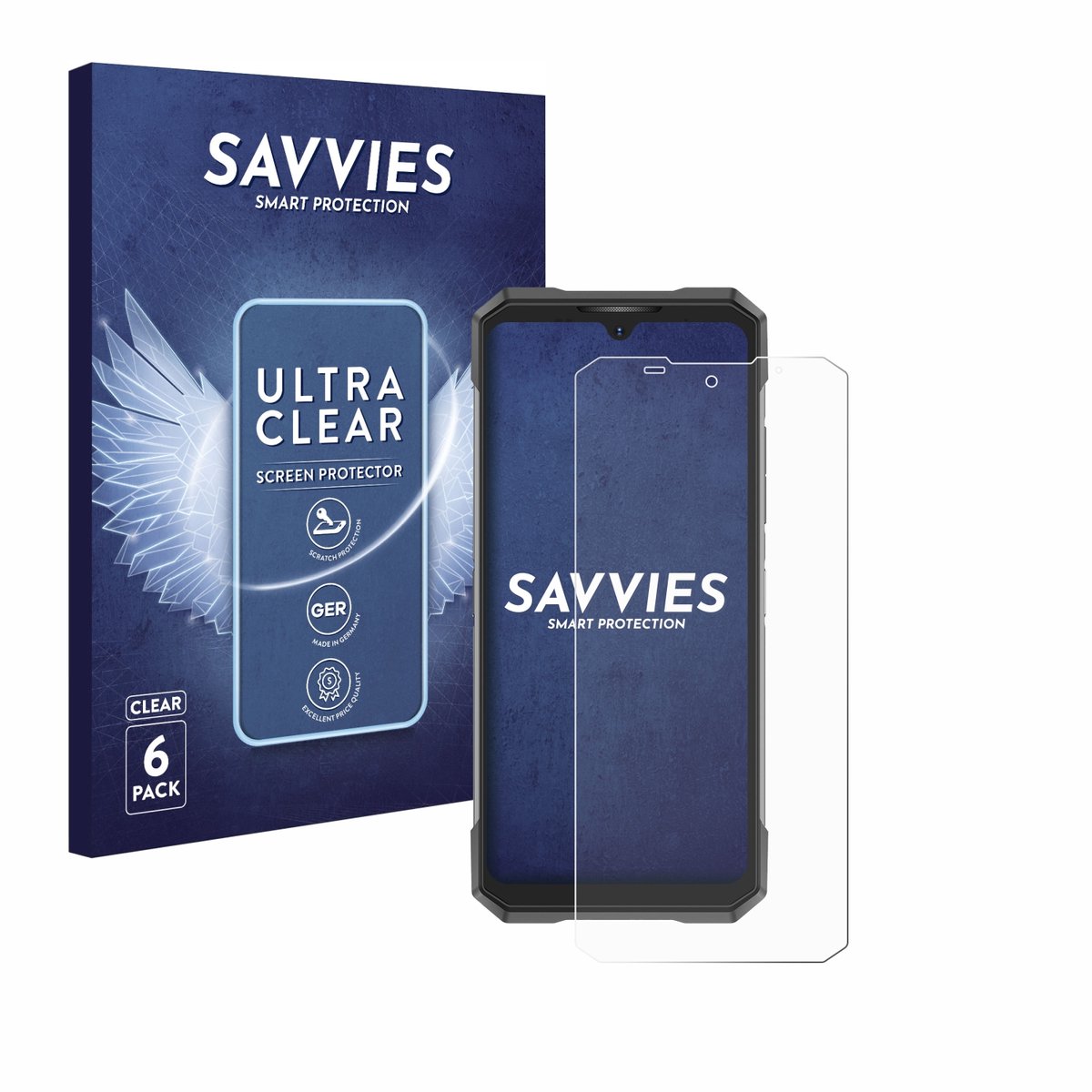 Savvies - Screenprotector voor Doogee S200X - Folie Beschermfolie transparant 6 Stuks