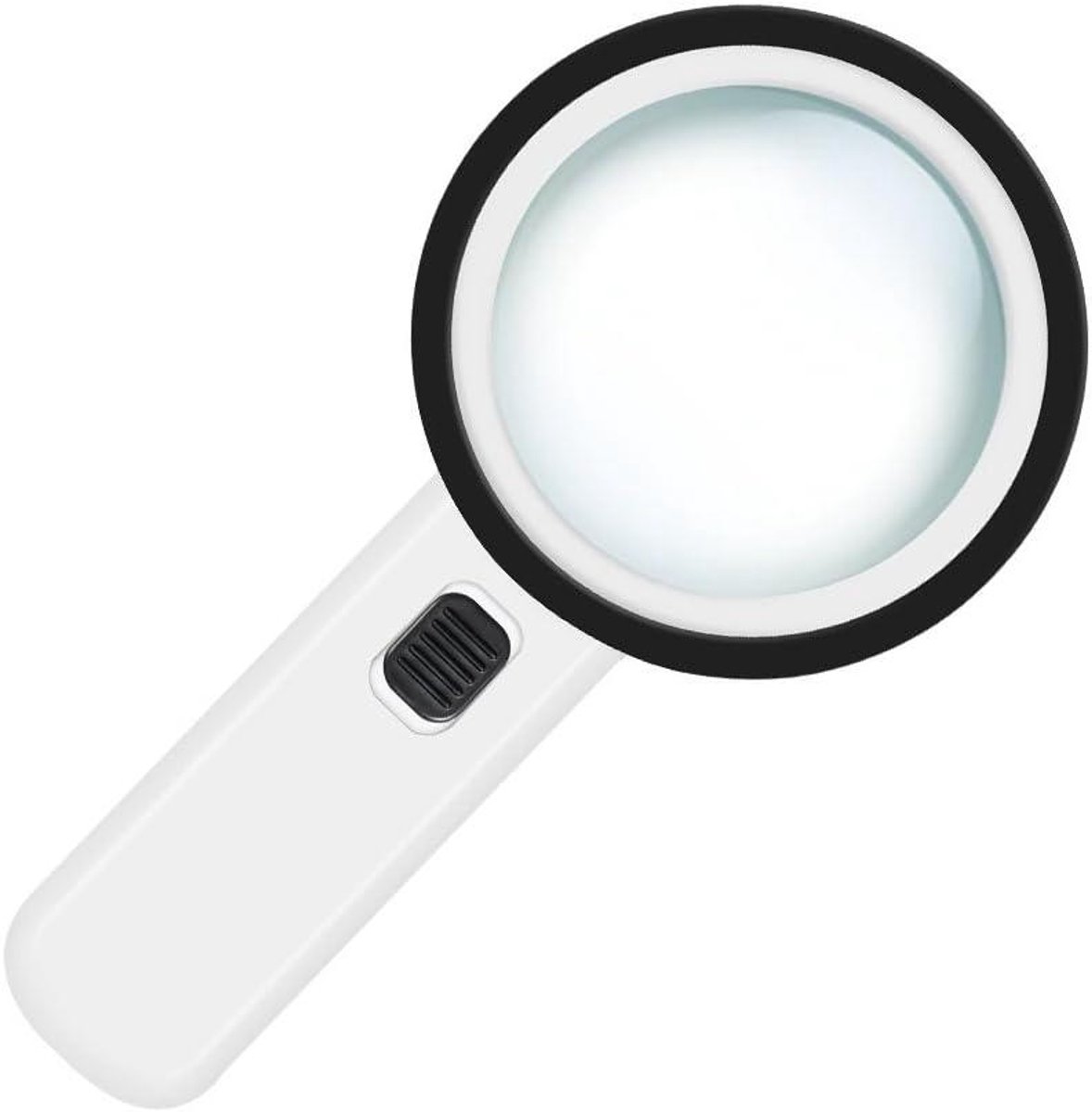 Allecto - Vergrootglas met LED verlichting - Handheld - 3 Standen - Groot formaat - Senioren - Vergrootglas met licht - Geschikt voor lezen en hobby - Zilverkleurig 30x vergrootglas met LED-verlichting voor senioren - Munten, postzegels, kaarten.