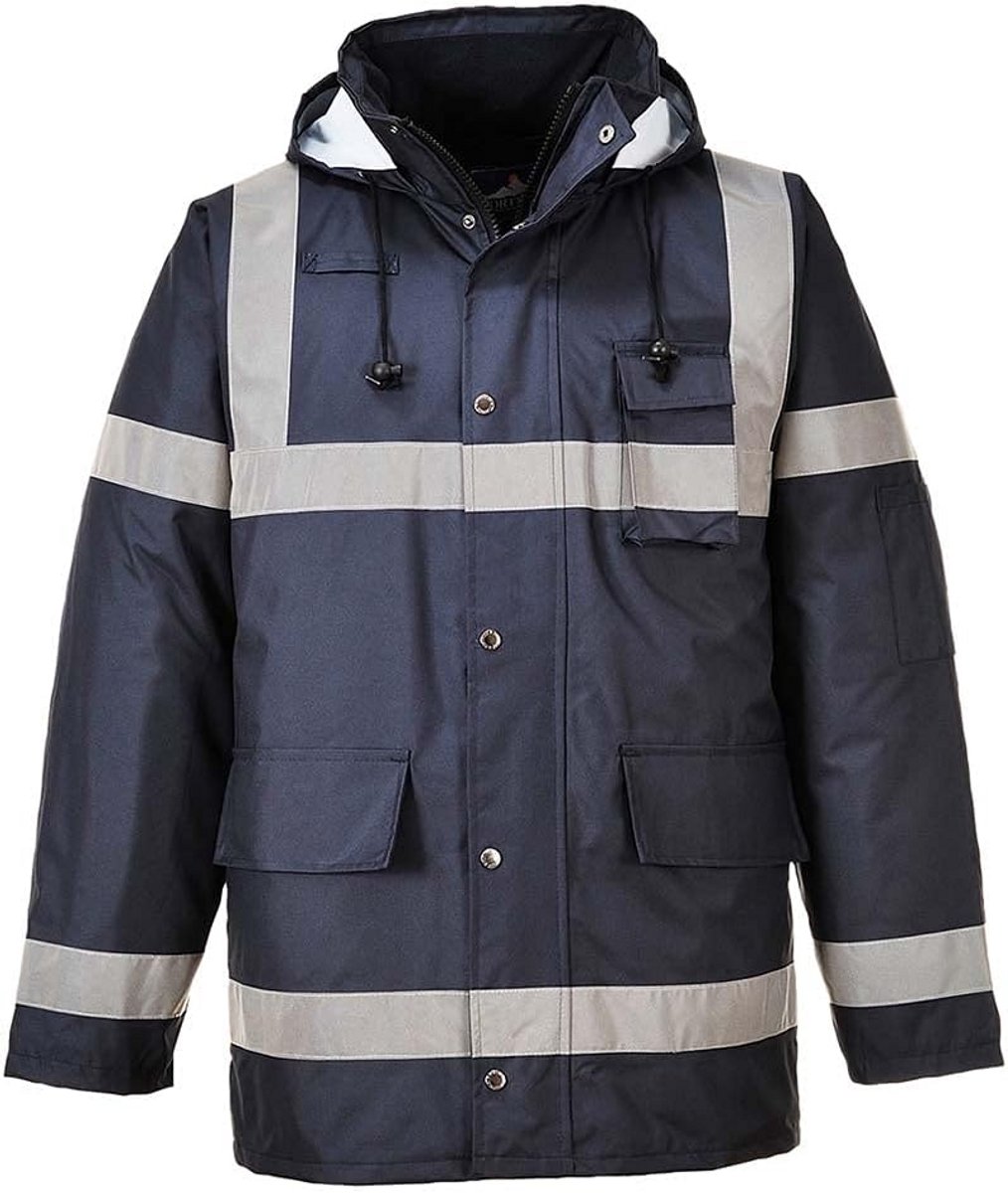 Lichte Werkjas Navy Blauw - Hoog Zichtbare & Comfortabele Bovenkleding - Maat S