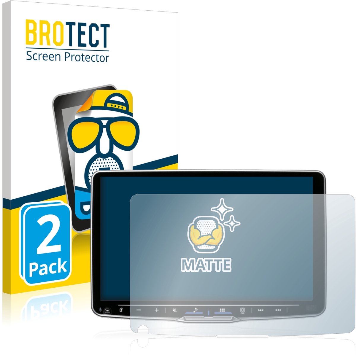 BROTECT - Screenprotector voor Alpine iLX-F905D - Folie Beschermfolie matte 2 Stuks