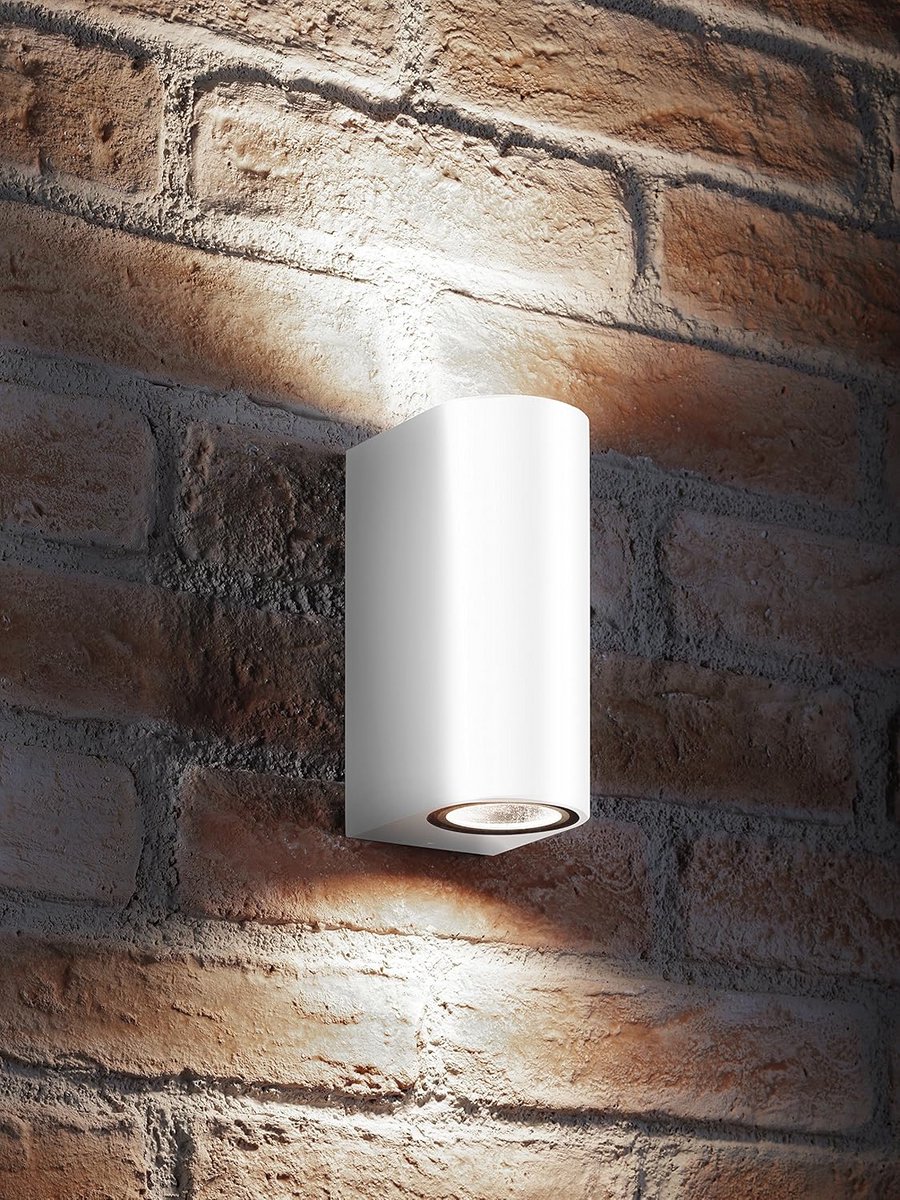 Waterdichte Buiten Wandlamp Dubbel Licht Up & Down Koel Wit - Geschikt voor Tuin en Gevel