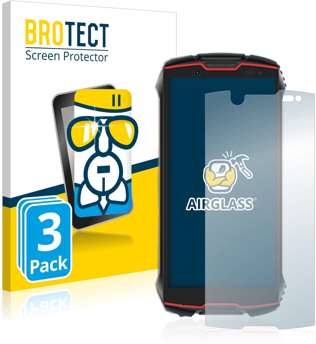 Screenprotector 3 Stuks voor Cubot King Kong Mini 2 Pro Beschermglas transparant