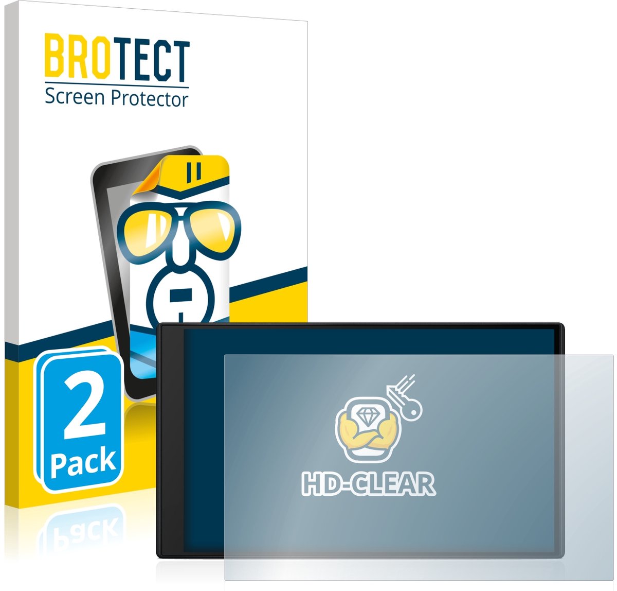 BROTECT - Screenprotector voor Garmin Camper 795 - Folie Beschermfolie transparant 2 Stuks