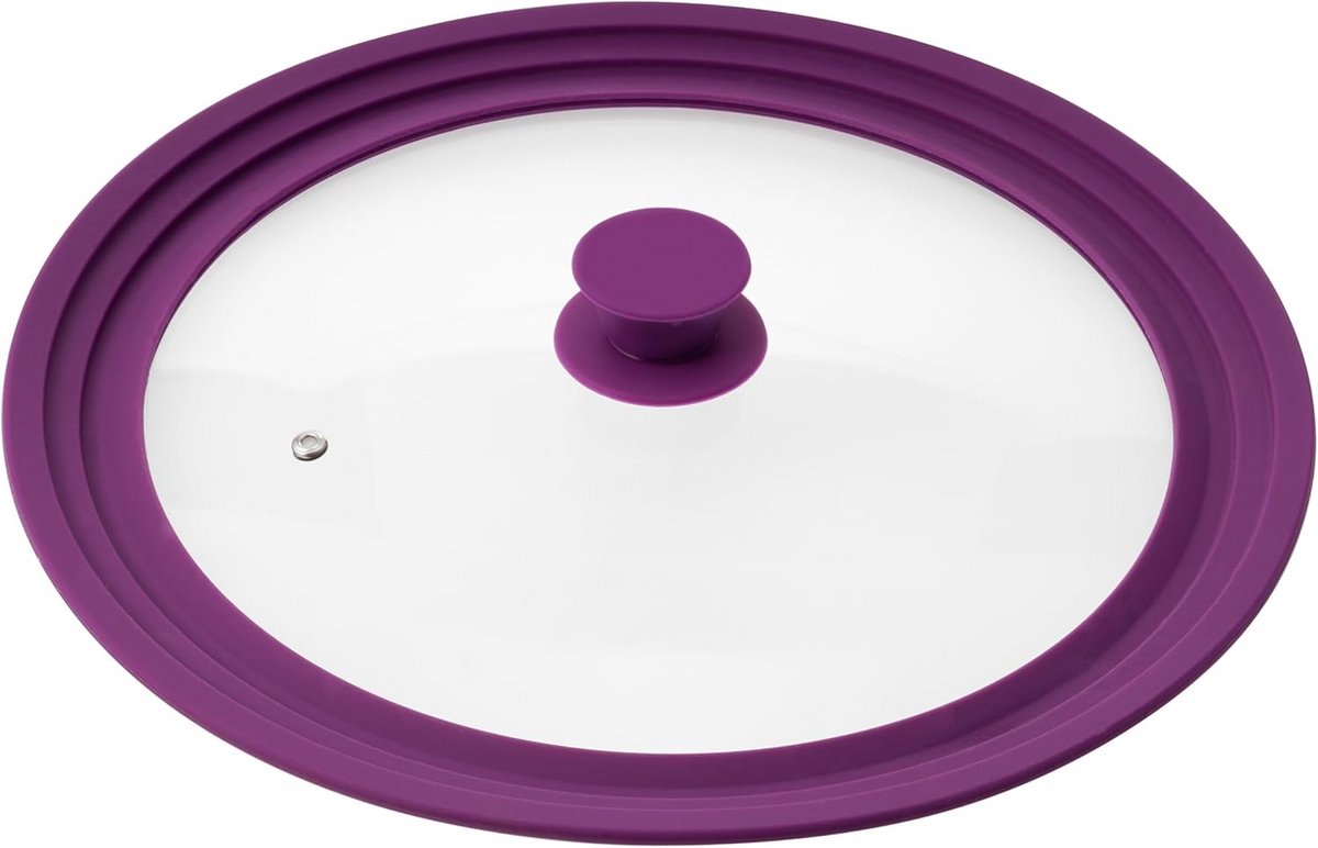 Universeel Glazen Deksel met Siliconen Rand voor Pannen 30/32/34 cm