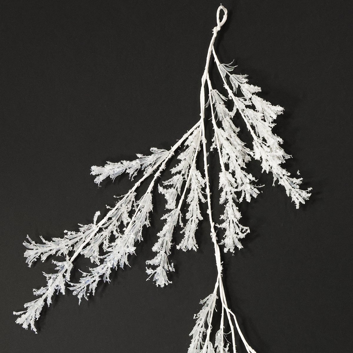 Kunstmatige wintertak decoratie vorst winterdecoratie wit 124cm