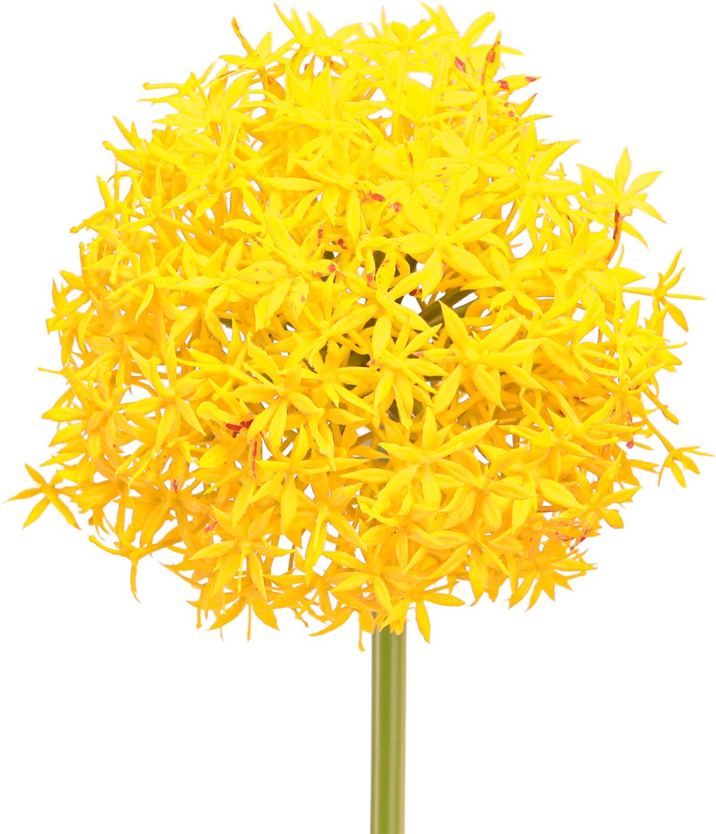 Viana Allium Gele Bloem Kunstui 80cm Ø14,5cm 2st geel