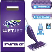 Swiffer WetJet Startset Alles-In-één Dweilsysteem Voor Iedere Vloer - Comprenant 2 Lingettes Jetables + 1 Lingette Lavable + 500 ML Produit de Nettoyage