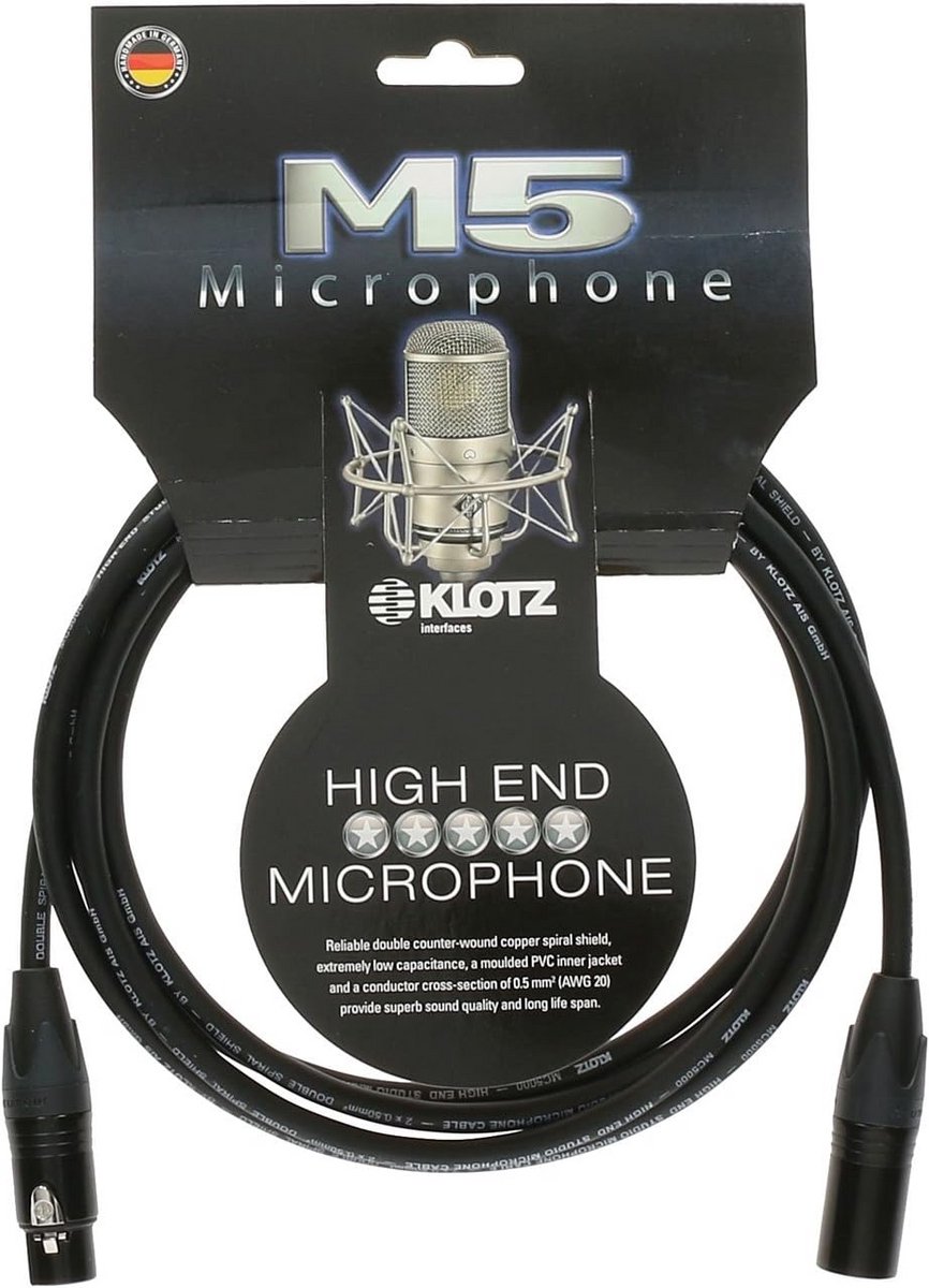 Professionele Microfoon Kabel 15 Meter XLR M5 Hoge Geluidskwaliteit