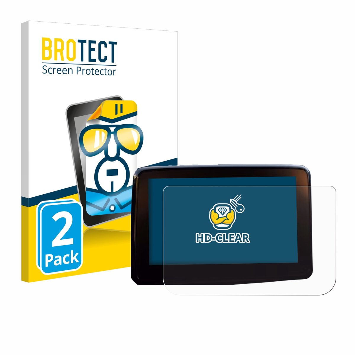 BROTECT - Screenprotector voor Mazda 2 BJ 2024 - Folie Beschermfolie transparant 2 Stuks