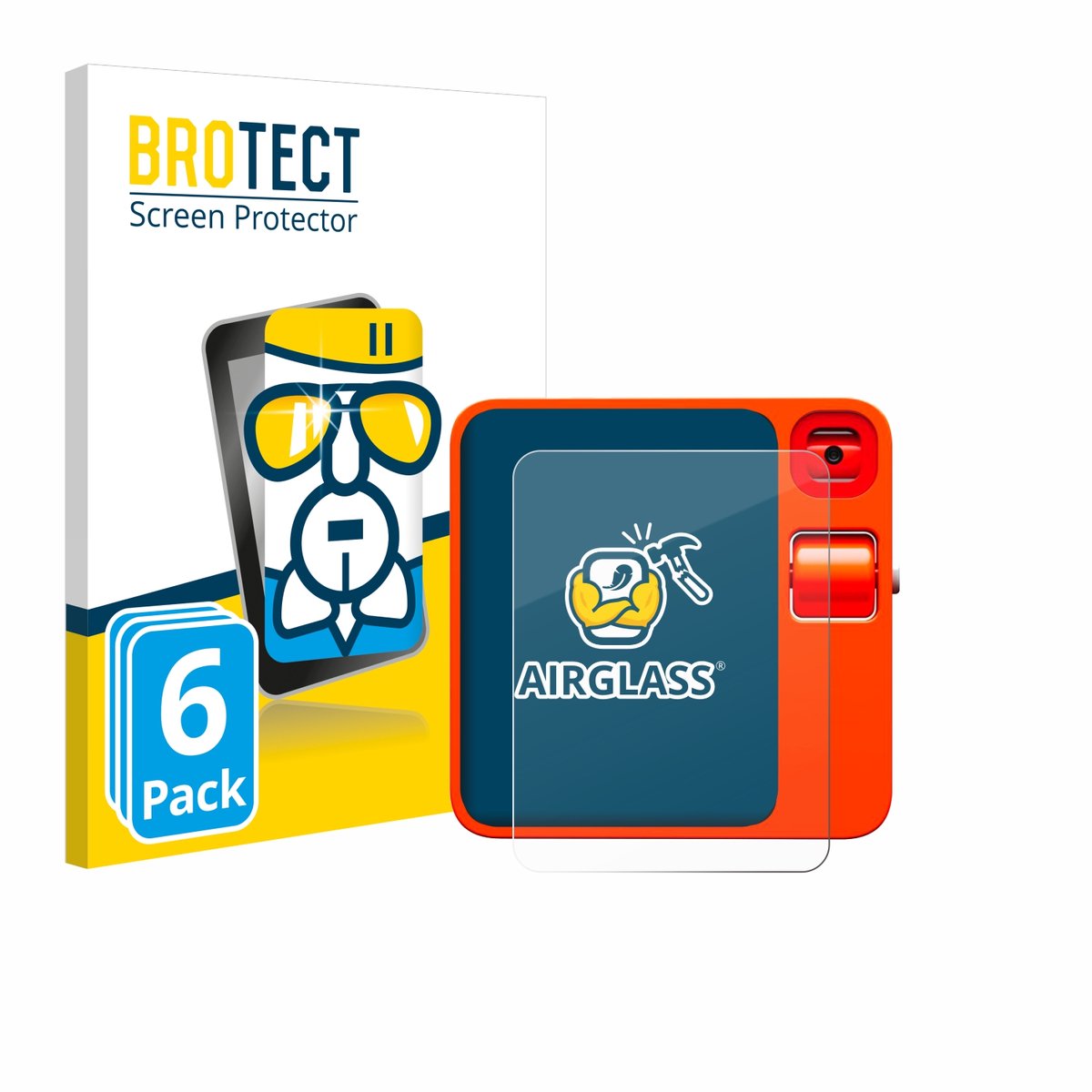 Screenprotector 6 Stuks voor rabbit r1 Beschermglas transparant