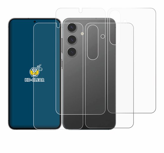 BROTECT - Film de protection d'écran pour Samsung Galaxy S24 (Avant + Arrière) - Film de protection transparent (2 Pièces)