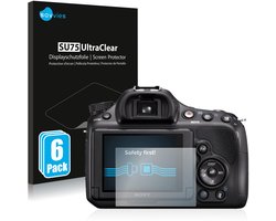 Savvies - Screenprotector voor Sony Alpha 58 (SLT-A58) - Folie Beschermfolie transparant 6 Stuks