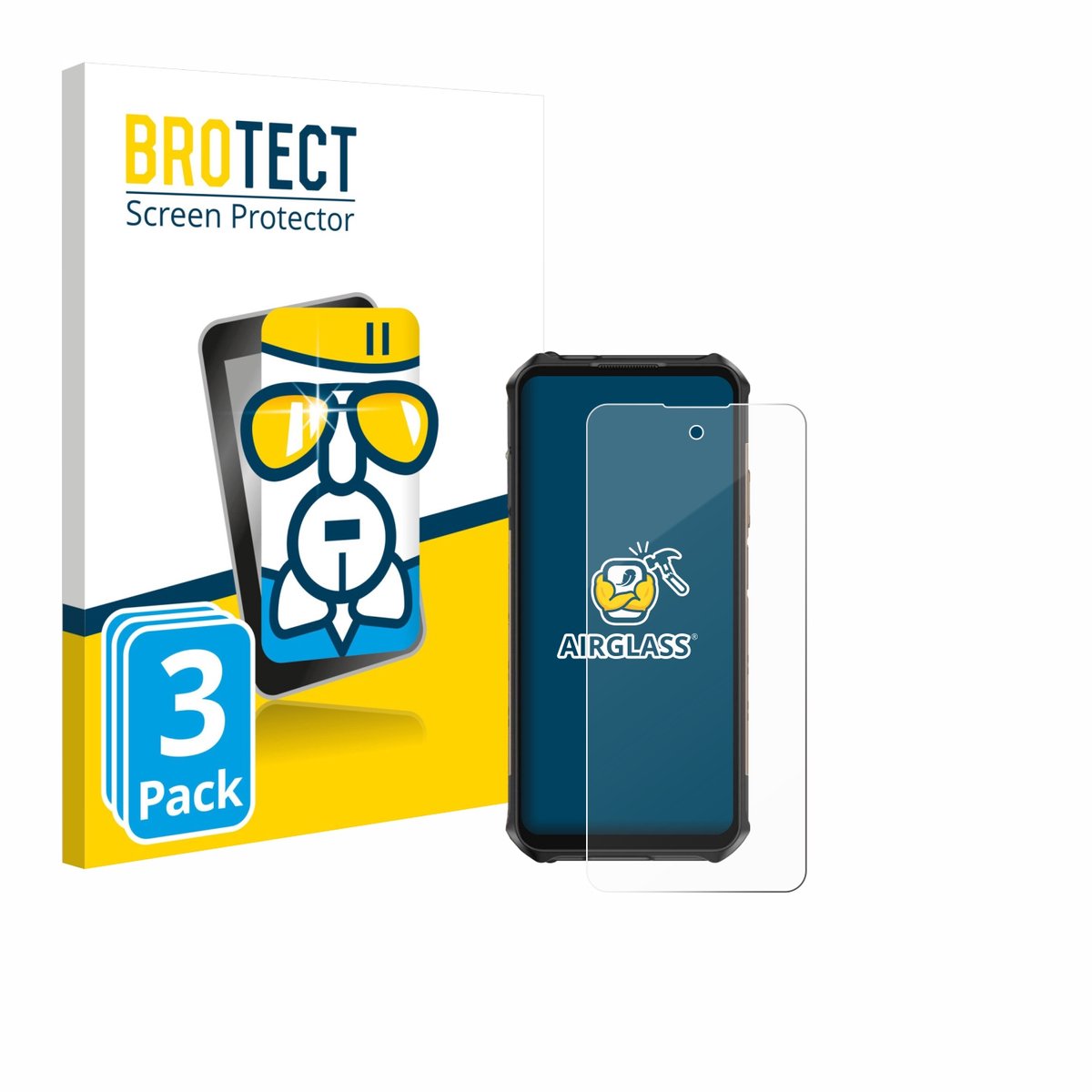 Screenprotector 3 Stuks voor Ulefone Armor X16 Pro Beschermglas transparant