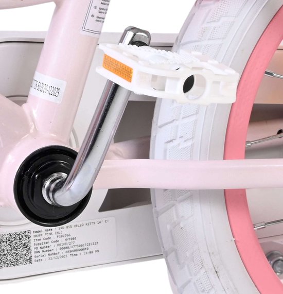 Hello Kitty Kinderfiets - Meisjes - 14 inch - Roze van Merkloos — afbeelding 5