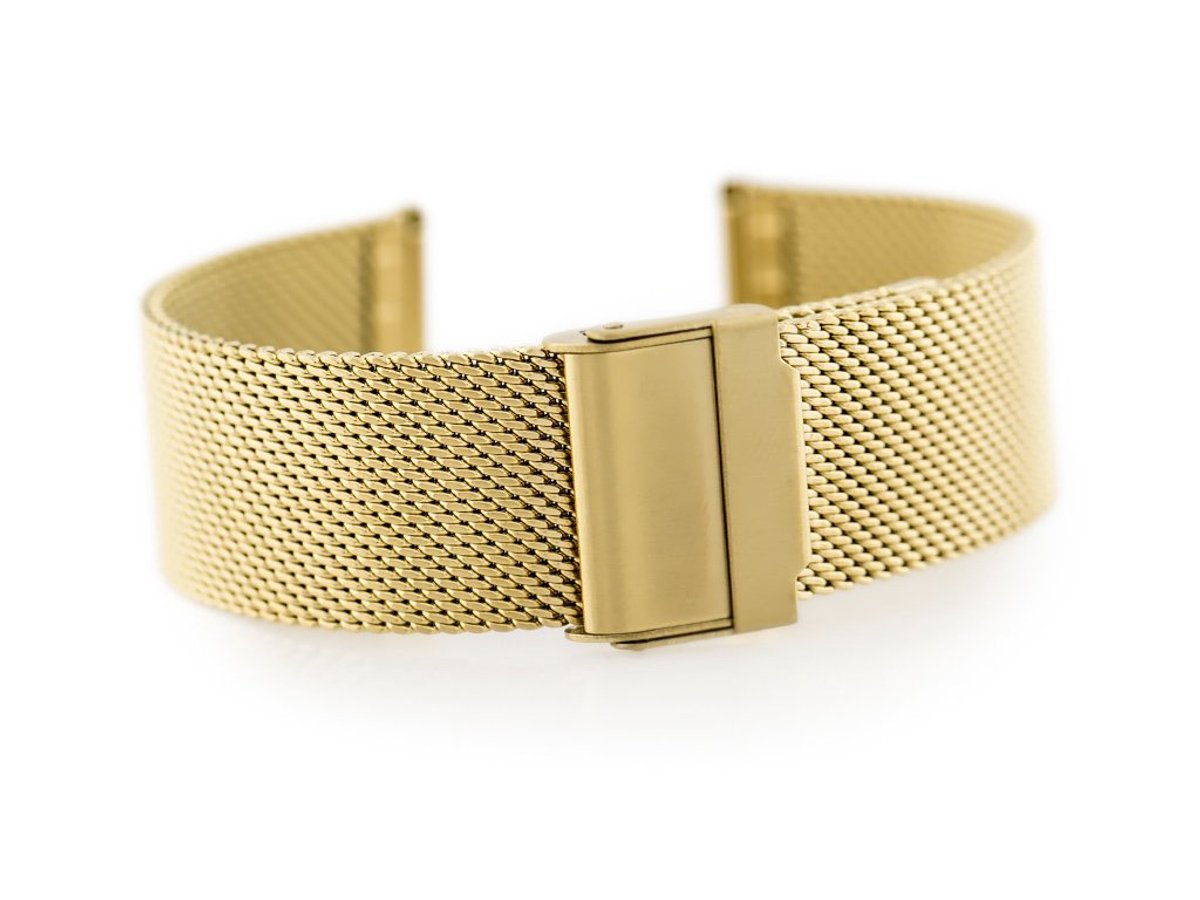 INNY 302G Serie - Gouden Mesh Horlogeband - 22mm