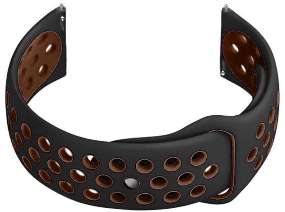 Pacific U11 - Smartwatchbandje - Zwart-Brons - 22mm