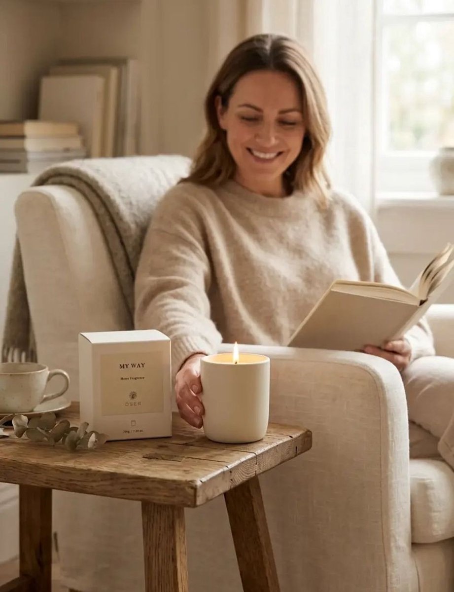 ÓSER Geurkaars - Geurkaarsen - Geurkaarsen Geschenkset - Geurkaars Rituals - Interieurparfum - Huisparfum Cadeau - Huisgeur Geurstokjes - MY WAY 200g — cadeau in Wonen & Interieur - foto 6