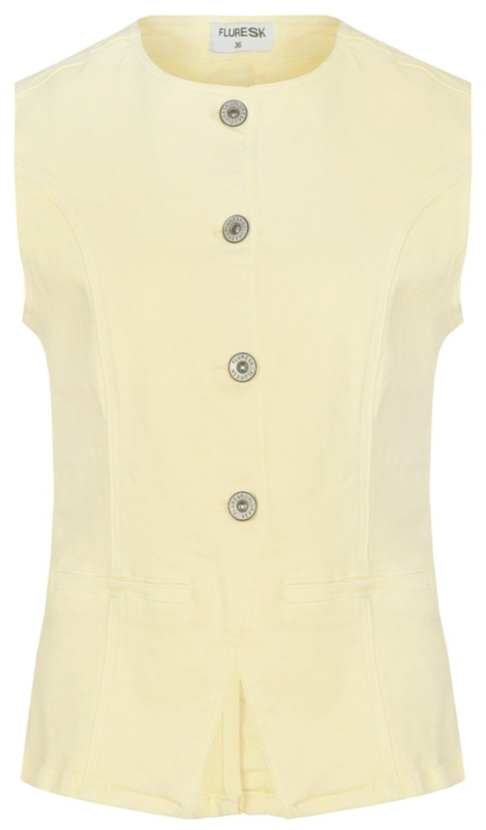 Fluresk Gilet Zeni Gilet 26znf03 Vanilla Dames Maat - 40