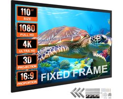 VEVOR Projectiescherm Beamer Scherm 110 16:9 Projector Screen Projection Hd Home Theatre Outdoor Portable On