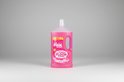 Een fles 'The Pink Stuff' allesreiniger met een roze etiket.