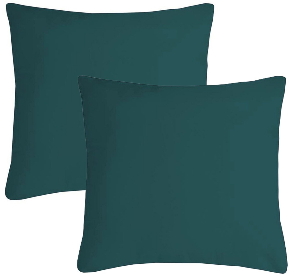 Stof Textile sierkussen Nelson - 2x - petrol - 40 x 40 cm - bank kussens - zitkussens - binnen/buiten - polyester Petrol blauw