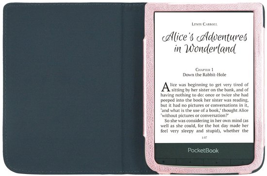 Luxe Hoesje Geschikt voor Pocketbook Touch Lux 4 Hoes Cover Roze Goud van Luxe — afbeelding 4