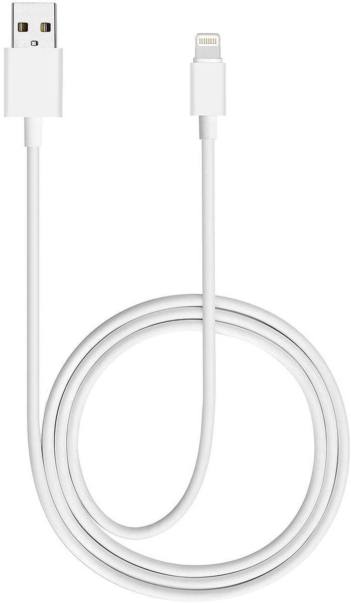Grab 'n Go, USB-A naar Lightning Kabel 1m Model Must Havz Snel Opladen en Overdragen, Wit