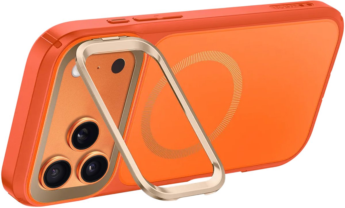 i-Blason, Volledige Hoes Geschikt voor Apple iPhone 17 Pro MagSafe Schokbestendig 6m met Standaard, Oranje