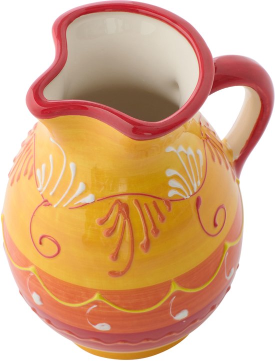 J-Line Carafe - céramique - orange/rouge