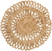 J-Line Set de Table Rond - jute - naturel - 2 pièces