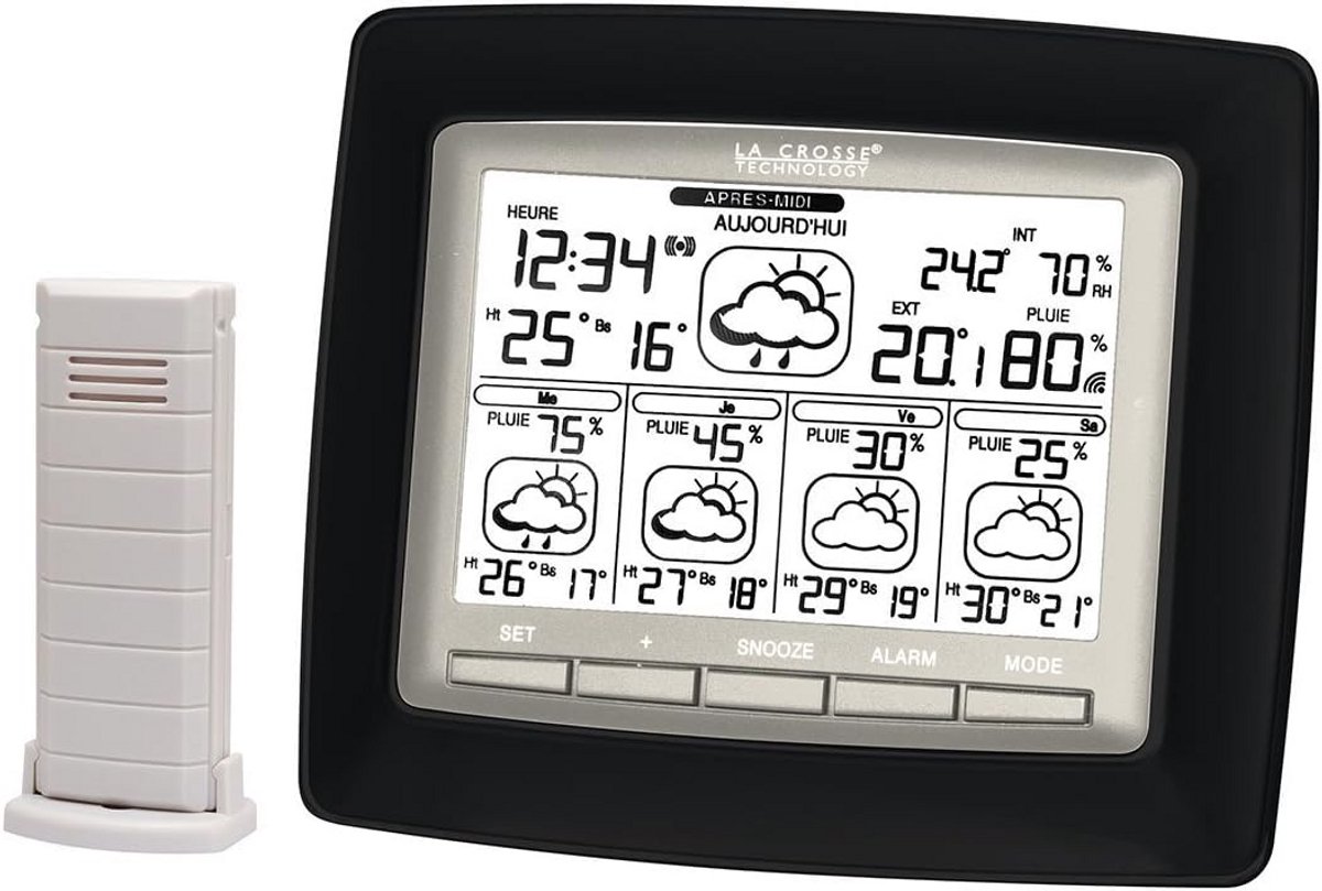 Nauwkeurig Weerstation met Satellietvoorspelling en Binnen/Buiten Sensoren