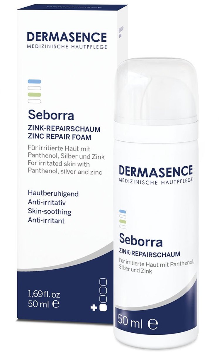 DERMASENCE Seborra Zink-Repairschaum hautberuhigend und anti-irritatitiv, 50 ml Lösung