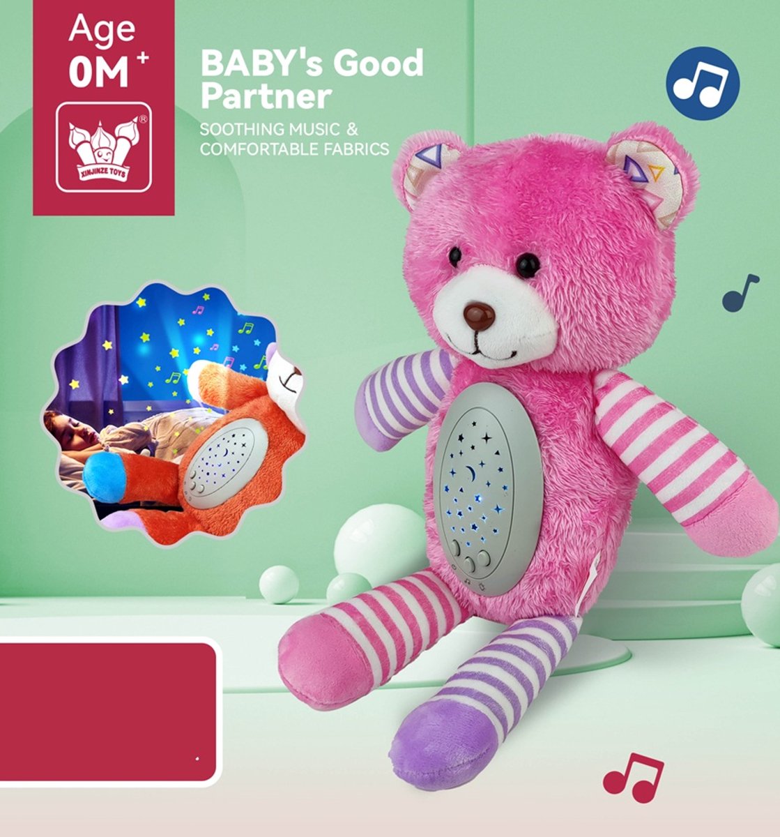 Slaapbeer - Slaap Beer - Muziek - Sterrenprojectie – Rustgevend Nachtlampje voor Baby’s (0+)