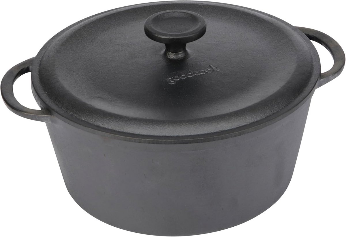 Gietijzeren Hollandse Oven 5 Liter - Voorgekruid & Ovenbestendig