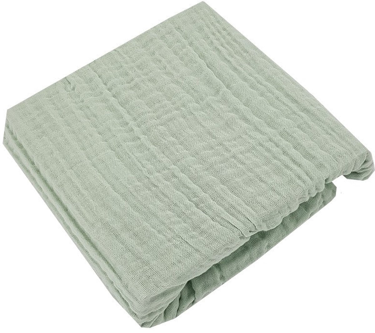 Muslin sheet with elastic band 140 x 70 cm - Mint
