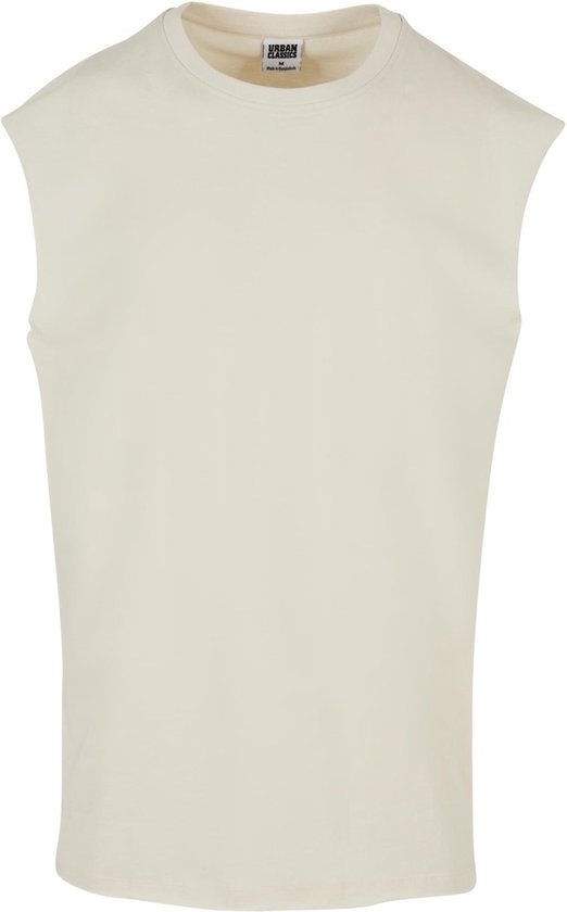 Urban Classics - Open Edge Mouwloze top - L - Ivoorkleurig