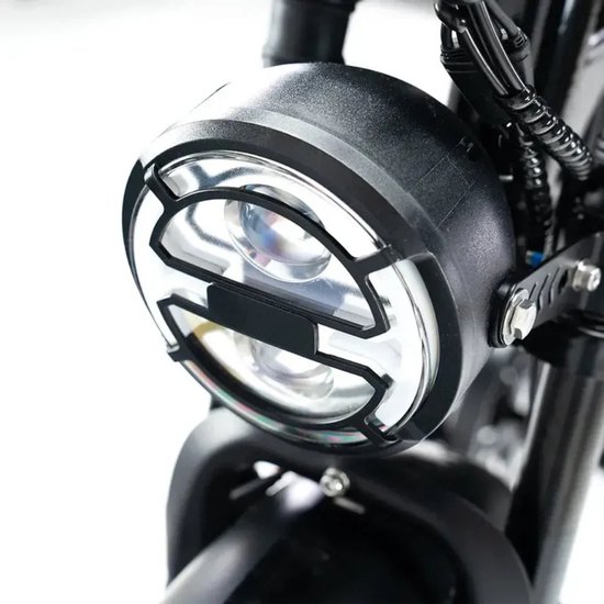 OUXI C80 Max Elektrische Fatbike - Ingebouwd Alarmsystseem - Inclusief Voetsteuntjes - Inclusief Achterzitje - NFC-chip - 20 Inch - 250W Motor - 7 Versnellingen - 120 km Actieradius - Hydraulische Schijfremmen - Zwart van Ouxi — afbeelding 3